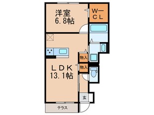 ＪＩＮ/輝　Ａ棟の物件間取画像